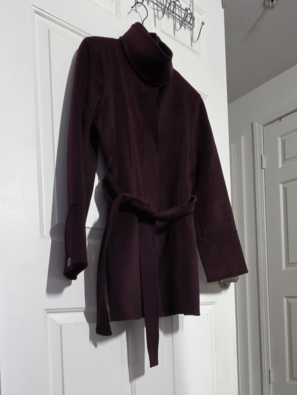 Zara Belted Wool Blend Coat - Picture 8 of 9